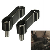 Motociklų galinio vaizdo veidrodžiai prailginimo stovo prailginimo adapteris veidrodžio ilgintuvo adapteriai stovo priedai Galinio vaizdo pagrindo veidrodžiai juodi