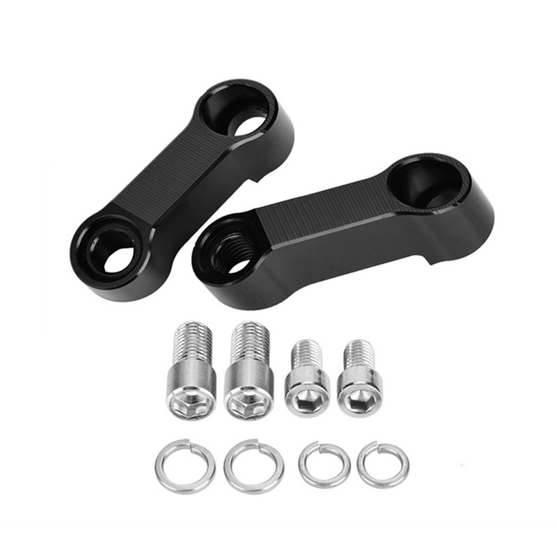 Motociklų galinio vaizdo veidrodžiai prailginimo stovo prailginimo adapteris veidrodžio ilgintuvo adapteriai stovo priedai Galinio vaizdo pagrindo veidrodžiai juodi