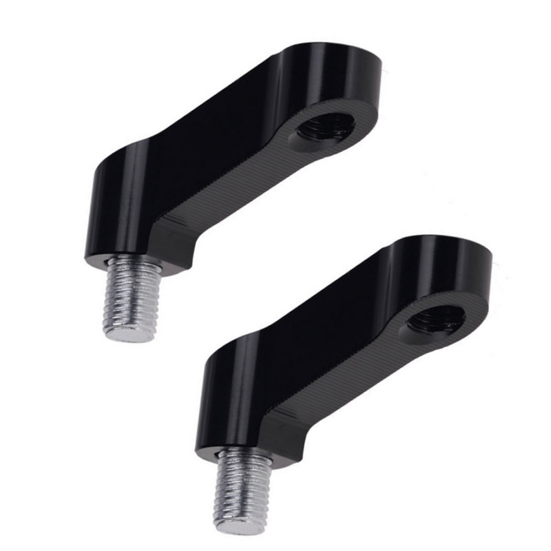 Motociklų galinio vaizdo veidrodžiai prailginimo stovo prailginimo adapteris veidrodžio ilgintuvo adapteriai stovo priedai Galinio vaizdo pagrindo veidrodžiai juodi