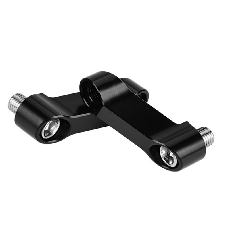 Motociklų galinio vaizdo veidrodžiai prailginimo stovo prailginimo adapteris veidrodžio ilgintuvo adapteriai stovo priedai Galinio vaizdo pagrindo veidrodžiai juodi