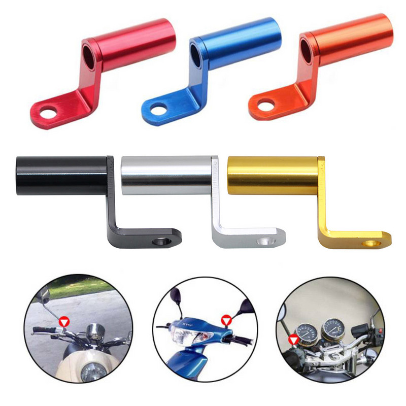 Cafe Racer motorkerékpár fogantyú CNC alumínium bilincs telefonhoz USB töltő tartóra szerelhető visszapillantó tükör tartó Univerzális tartozékok