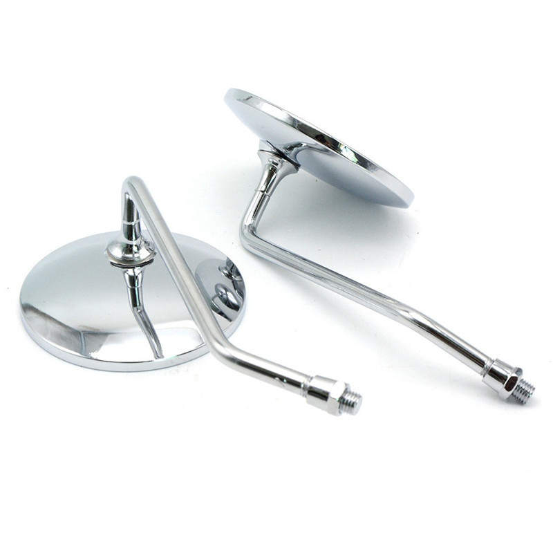 2 ks motocyklových zrkadiel, okrúhle zrkadlo s dlhou stopkou pre motocyklové spätné zrkadlá Kawasaki, Yamaha, Suzuki, Ducati