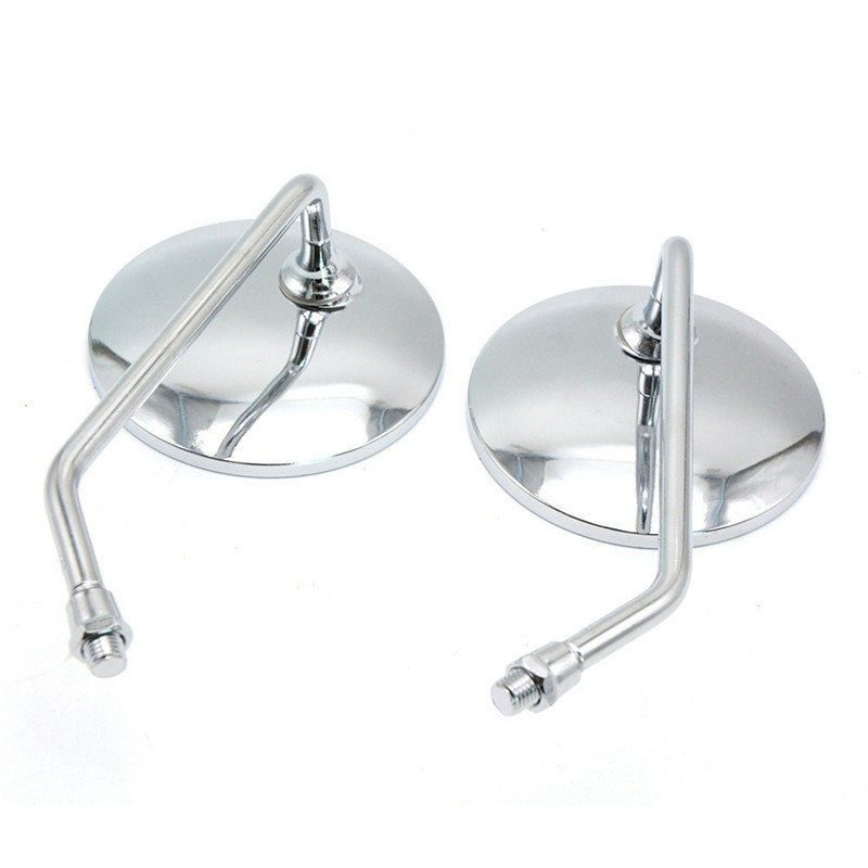 2 ks motocyklových zrkadiel, okrúhle zrkadlo s dlhou stopkou pre motocyklové spätné zrkadlá Kawasaki, Yamaha, Suzuki, Ducati