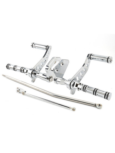 Stúpačky pre motocykle s predným ovládaním pre Harley Dyna Street Bob 06-17 Low Rider 00-12 Super Glide 00-15 hliníkové, čierne chrómové