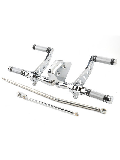 Stúpačky pre motocykle s predným ovládaním pre Harley Dyna Street Bob 06-17 Low Rider 00-12 Super Glide 00-15 hliníkové, čierne chrómové