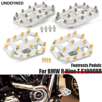 Platūs pėdų kaiščiai Kojų atramos pedalai BMW R Nine T Scrambler Urban GS S1000XR R1200GS F850GS F750GS G310GS Motociklo Sidabras