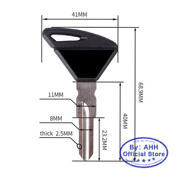 AHH Brand key Ключове за мотоциклети Uncut за Aprilia RSV4 Tuono Dorsoduro 750 1200 RSV MILL R Factory V4R RST1000 ETV1000 RS125 SR50