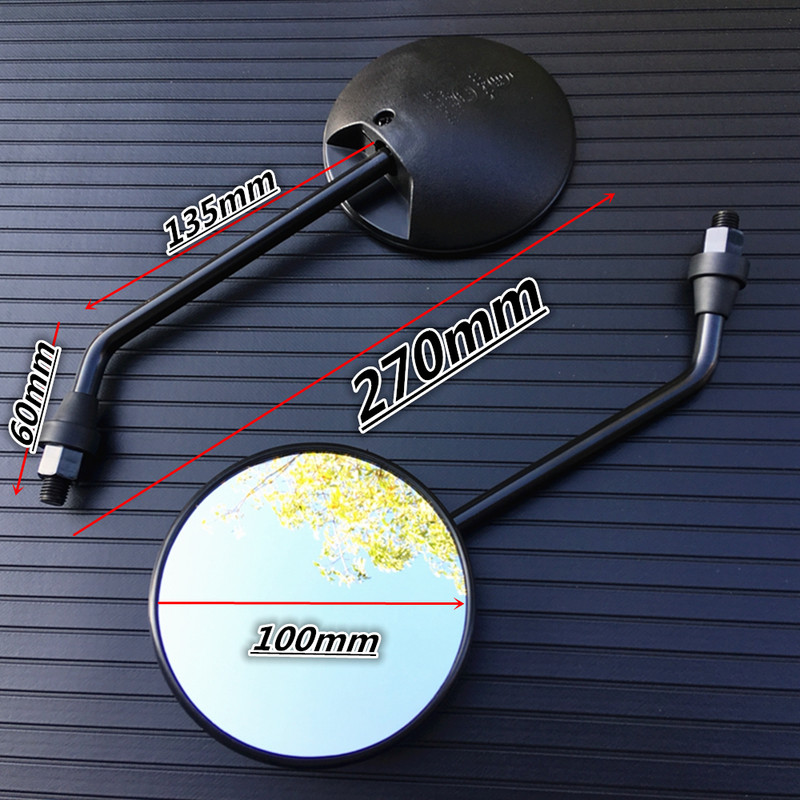 2 ks 8 mm/10 mm univerzálne okrúhle bočné spätné zrkadlo na motocykel, bočné zrkadlá na motorku, spätné zrkadlo na elektrobicykel, skúter