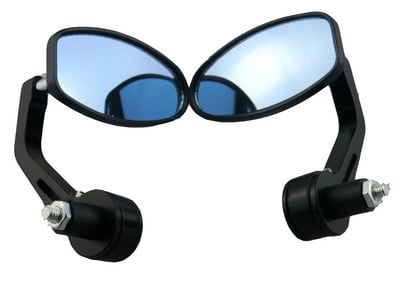 evomosa fekete 7/8"-os kormányvég tükrök ovális egyedi klasszikus oldalsó tükrök Chopper Bobber Cafe Racer ATV Quad visszapillantó tükrök