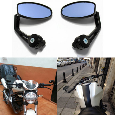 evomosa must 7/8" juhtraua otsapeeglid ovaalsed kohandatud klassikalised küljepeeglid Chopper Bobber Cafe Racer ATV neljarattalised tahavaatepeeglid