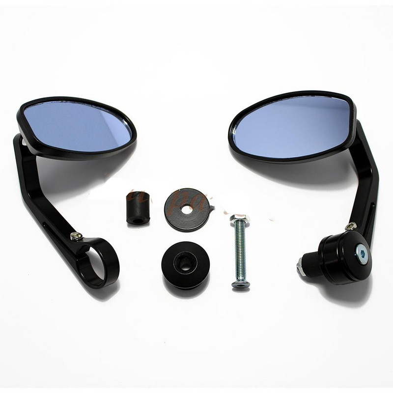 evomosa fekete 7/8"-os kormányvég tükrök ovális egyedi klasszikus oldalsó tükrök Chopper Bobber Cafe Racer ATV Quad visszapillantó tükrök