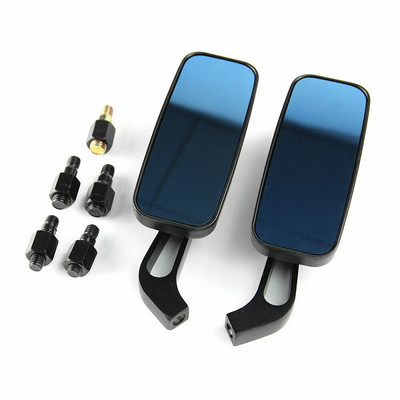 Motorkerékpár visszapillantó tükrök króm/fekete Harley Dyna Softail Sportster Touring motorkerékpárhoz, oldalsó tükrök