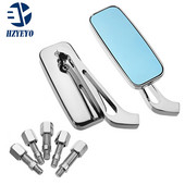 1 pár motocyklových zrkadiel, spätné zrkadlá na motocykel, spätné zrkadlá z ľahkej zliatiny, spätné zrkadlá na motocykel 8 mm/10 mm, modré, P-115