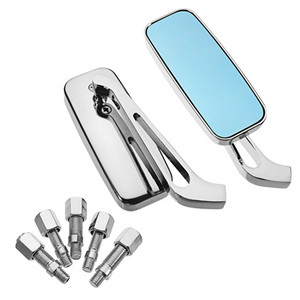 1 pár motocyklových zrkadiel, spätné zrkadlá na motocykel, spätné zrkadlá z ľahkej zliatiny, spätné zrkadlá na motocykel 8 mm/10 mm, modré, P-115