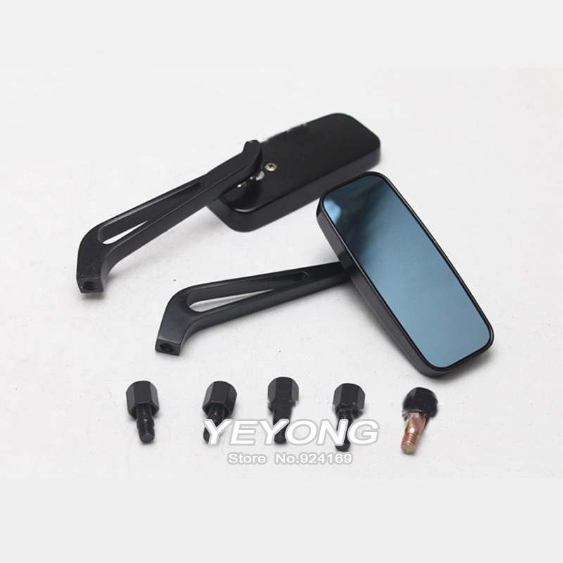 1 pár motocyklových zrkadiel, spätné zrkadlá na motocykel, spätné zrkadlá z ľahkej zliatiny, spätné zrkadlá na motocykel 8 mm/10 mm, modré, P-115