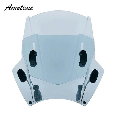 Skirta KAWASAKI SUZUKI YAMAHA HONDA BMW universaliam motociklui priekinio stiklo priekinio stiklo dangtelių ekrano dūmų lęšio motociklų deflektorius