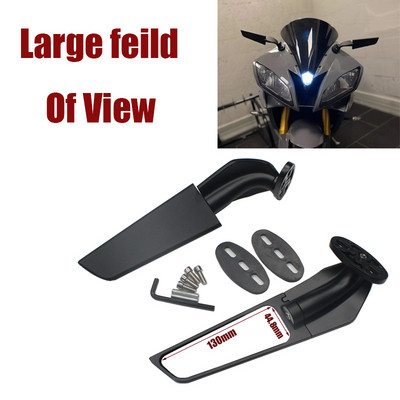 2 DB módosított motorkerékpár tükrök Yamaha YZF R25 R3 R15 R6 R6s V2 V3 R1 szélső szárnyhoz állítható forgatható visszapillantó tükör oldal