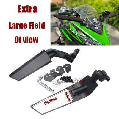 2 DB módosított motorkerékpár tükrök Yamaha YZF R25 R3 R15 R6 R6s V2 V3 R1 szélső szárnyhoz állítható forgatható visszapillantó tükör oldal