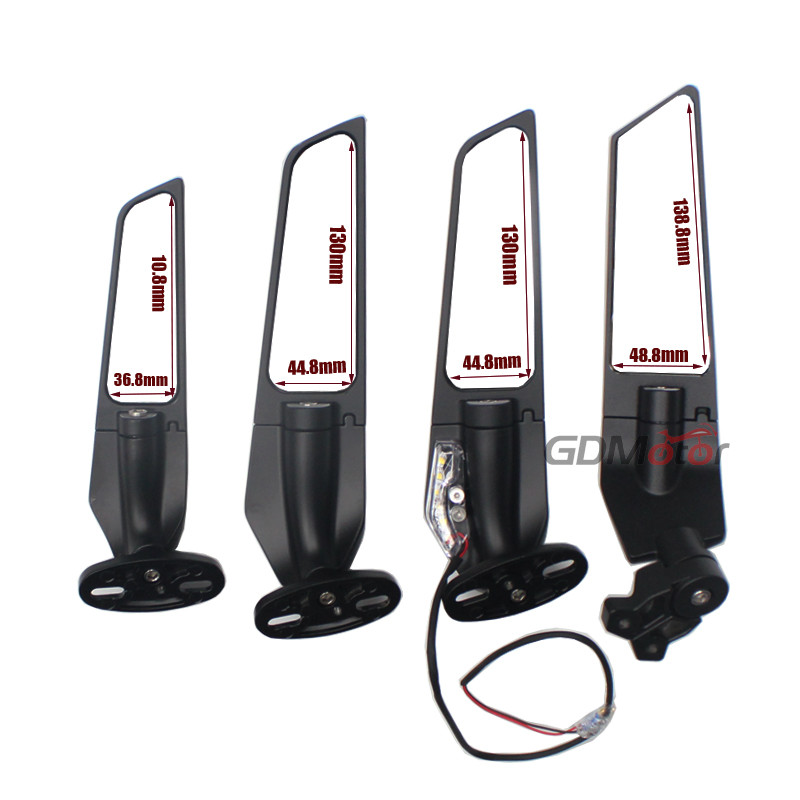 2 DB módosított motorkerékpár tükrök Yamaha YZF R25 R3 R15 R6 R6s V2 V3 R1 szélső szárnyhoz állítható forgatható visszapillantó tükör oldal