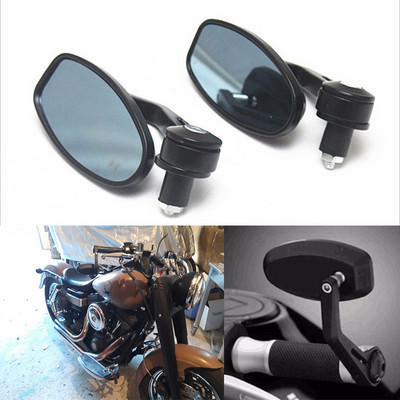 1 paar universaalset 7/8" 22 mm mootorratta juhtraua tahavaatepeeglid Sinine peegeldusvastane peegel Honda Yamaha Suzuki rollerile