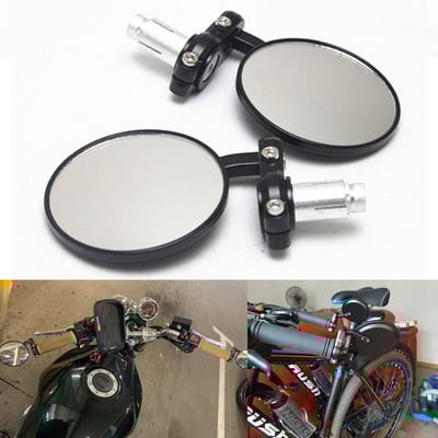 1 pár univerzális 7/8" 22 mm-es motorkerékpár kormány visszapillantó tükrök kék tükröződésmentes tükör Honda Yamaha Suzuki robogóhoz