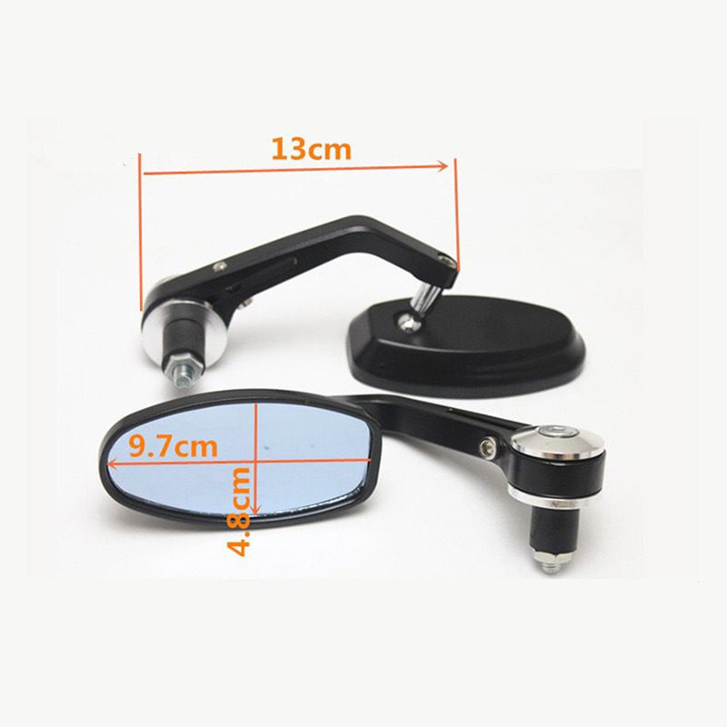 1 pár univerzális 7/8" 22 mm-es motorkerékpár kormány visszapillantó tükrök kék tükröződésmentes tükör Honda Yamaha Suzuki robogóhoz
