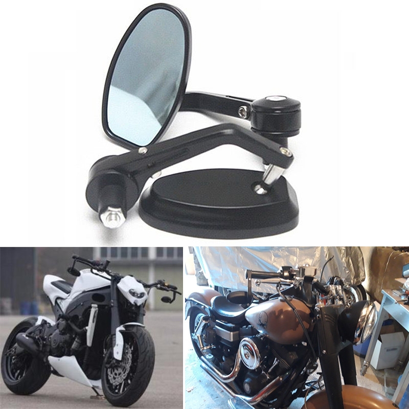 1 pár univerzális 7/8" 22 mm-es motorkerékpár kormány visszapillantó tükrök kék tükröződésmentes tükör Honda Yamaha Suzuki robogóhoz