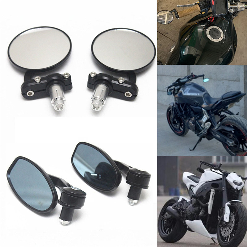 1 pár univerzális 7/8" 22 mm-es motorkerékpár kormány visszapillantó tükrök kék tükröződésmentes tükör Honda Yamaha Suzuki robogóhoz