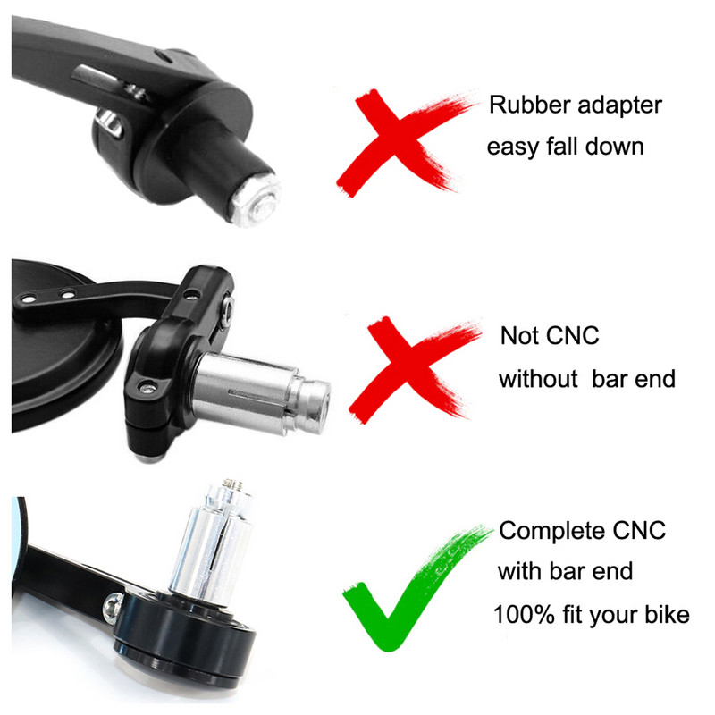 Mootorratta CNC tahavaatepeeglid käepideme otsapeegel sobib Ducati Monster 695 696 796 797 821 1100 1200 1200S 1200R S2R jaoks