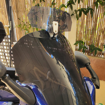 Мотоциклетно предно стъкло на въздушния поток, регулируемо удължение на предното стъкло Дефлектор за вятър Универсални стикери за BMW Honda Yamaha Suzuki Ducati
