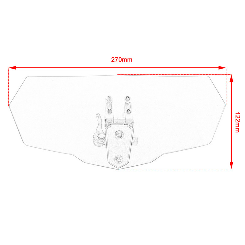Vjetrobransko staklo motocikla Podesivi produžetak vjetrobranskog stakla Deflektor vjetra Univerzalne naljepnice za BMW Honda Yamaha Suzuki Ducati