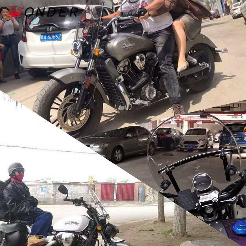 Čelné sklo motocykla Čelné sklo pre Harley Davidson Sportster Dyna Glide Softail XL 883 1200 X48 72