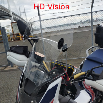 Универсално удължение на предното стъкло на мотоциклет, регулируем спойлер, закрепващ се дефлектор на предното стъкло за KAWASAKI BMW HONDA YAMAHA SUZUKI