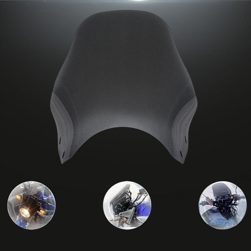 Motorkerékpár szélvédő kerek fényszóró utcai kerékpárok szélvédő ablaküvege Honda cb400 cb750 Kawasaki Yamaha Suzuki sv650-hez