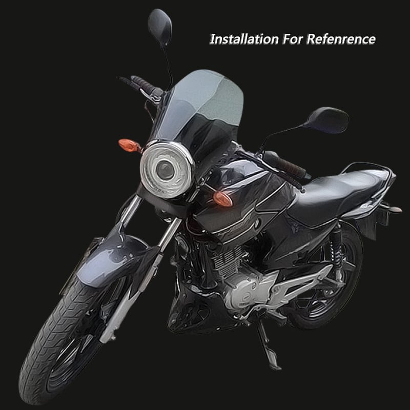 Motorkerékpár szélvédő kerek fényszóró utcai kerékpárok szélvédő ablaküvege Honda cb400 cb750 Kawasaki Yamaha Suzuki sv650-hez