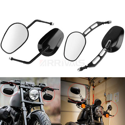 Motociklo galinio vaizdo galinio vaizdo šoniniai veidrodėliai reguliuojami Harley Touring Road King Road Glide Sportster 883 1200 Dyna Softail