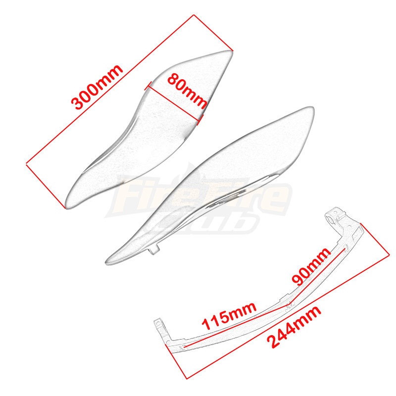 1 par deflektora bočnog krila za Harley Touring Electra Street Tri Glide 2014 2015 2016 2017 2018 2019 2020