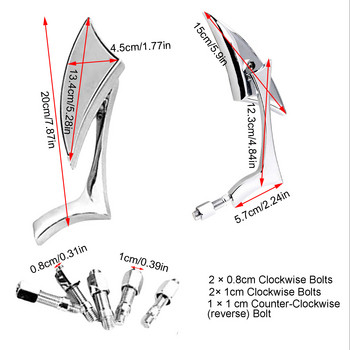 Blade Rear View Mirrors Μοτοσικλέτα Πίσω όψη Πλαϊνοί καθρέφτες Clear Vision Μοτοσικλέτα αλουμινίου Blade Universal Rearview