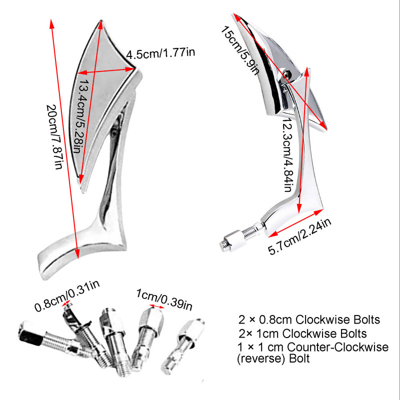 Blade tahavaatepeeglid Mootorratta tahavaate küljepeeglid Clear Vision mootorratta alumiiniumist teraga universaalne tahavaade 