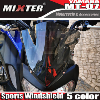 Μοτοσικλέτα Sports WindScreen Windshield Windlector For YAMAHA MT07 MT-07 MT 07 2014 2015 2016 2017 2018 2019 2020 FZ07 FZ-07