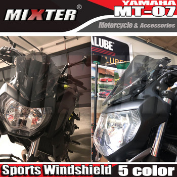 Мотоциклет Спортно предно стъкло Дефлектор за предно стъкло за YAMAHA MT07 MT-07 MT 07 2014 2015 2016 2017 2018 2019 2020 FZ07 FZ-07
