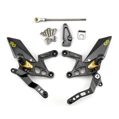 MTKRACING KAWASAKI Z900 Z 900 2017-2021-hez Hátsó készletek Magasító pedál Állítható Hátsó lábtartók Váltókar fékkészlet