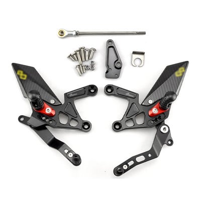 MTKRACING KAWASAKI Z900 Z 900 2017-2021-hez Hátsó készletek Magasító pedál Állítható Hátsó lábtartók Váltókar fékkészlet