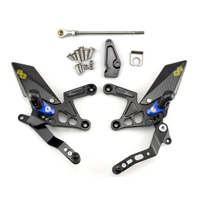 MTKRACING KAWASAKI Z900 Z 900 2017-2021-hez Hátsó készletek Magasító pedál Állítható Hátsó lábtartók Váltókar fékkészlet