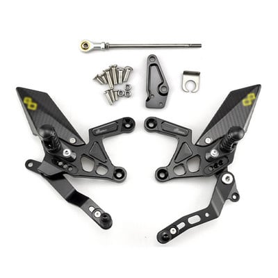 MTKRACING KAWASAKI Z900 Z 900 2017-2021-hez Hátsó készletek Magasító pedál Állítható Hátsó lábtartók Váltókar fékkészlet