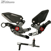 Pre BMW S1000RR 2015-2018, nastaviteľné zadné hliníkové stupačky z uhlíkových vlákien, pretekárske zadné...