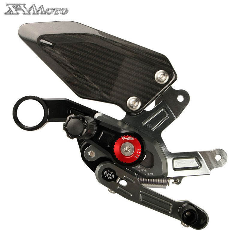 Pre BMW S1000RR 2015-2018, nastaviteľné zadné hliníkové stupačky z uhlíkových vlákien, pretekárske zadné...