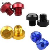 2vnt Antikorozinis motociklas CNC aliuminis M8/M10 x 1,25 Galinis vaizdas Veidrodinis skylės kištukai Varžtai galinio vaizdo veidrodžio laikiklis