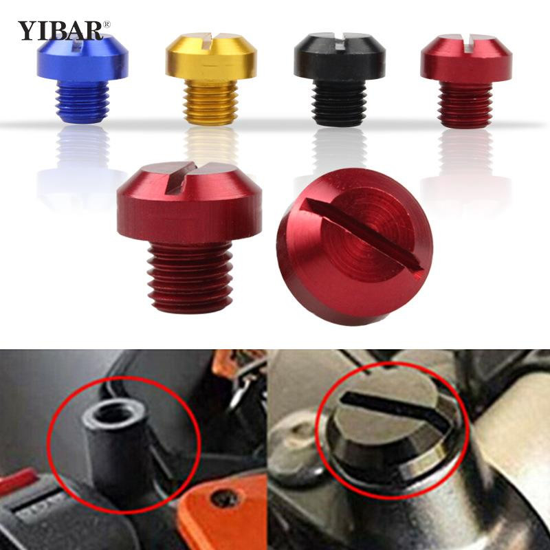 2vnt Antikorozinis motociklas CNC aliuminis M8/M10 x 1,25 Galinis vaizdas Veidrodinis skylės kištukai Varžtai galinio vaizdo veidrodžio laikiklis