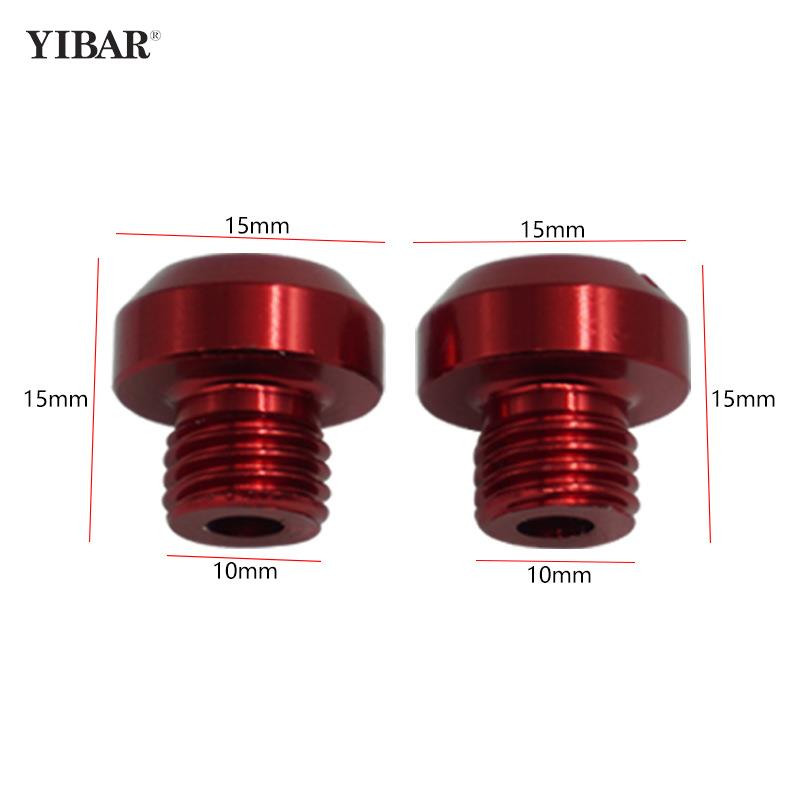 2vnt Antikorozinis motociklas CNC aliuminis M8/M10 x 1,25 Galinis vaizdas Veidrodinis skylės kištukai Varžtai galinio vaizdo veidrodžio laikiklis